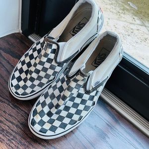 Checkerboard slip-on Vans